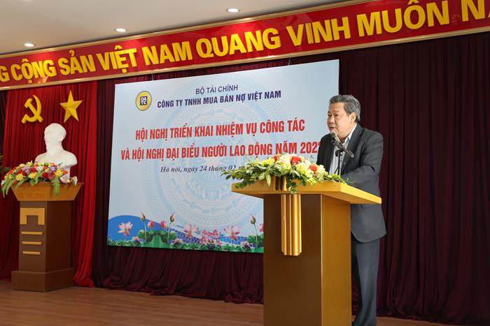 Chủ tịch HĐTV DATC Lê Hoàng Hải phát biểu tại Hội nghị